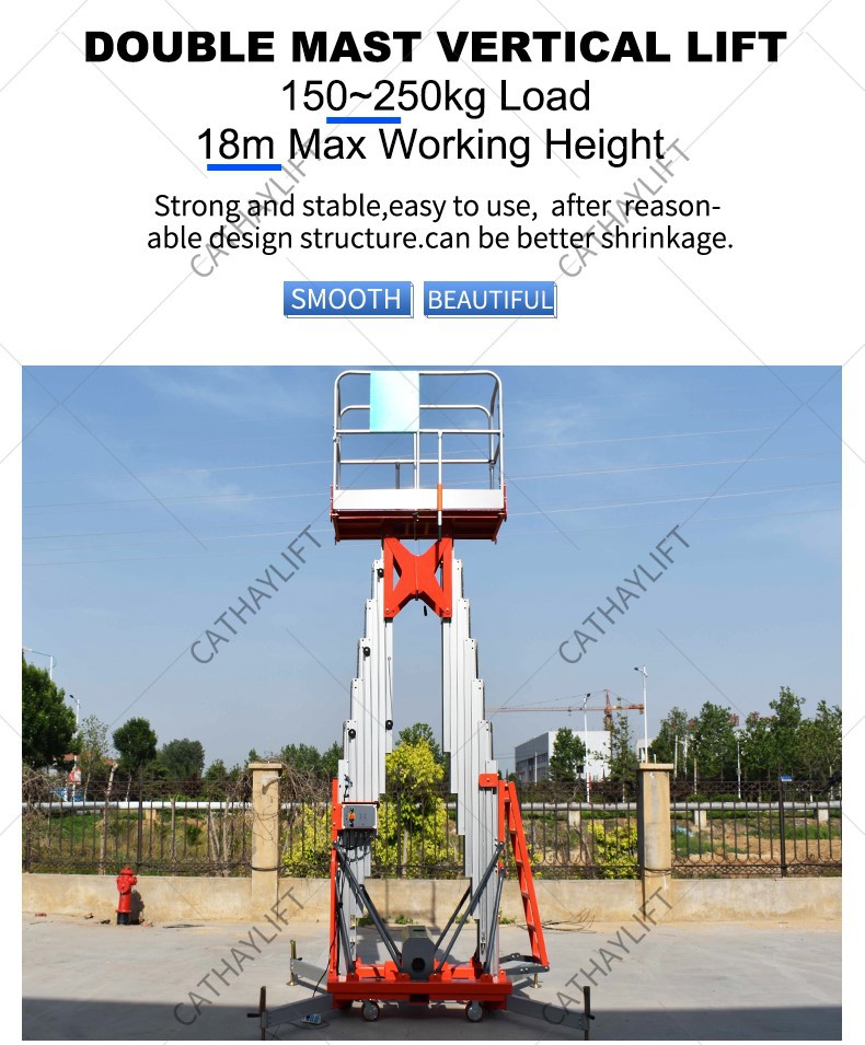 cathaylift dual mast aerial work platform-Shandong Cathay Machinery Co Ltd 4