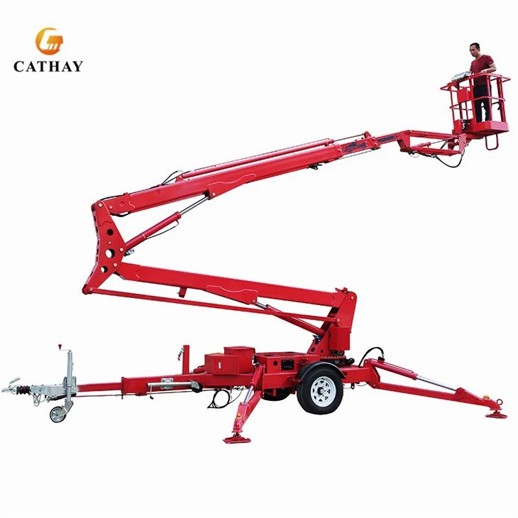Aerial Working Platform Of Towable Boom Lift Platform